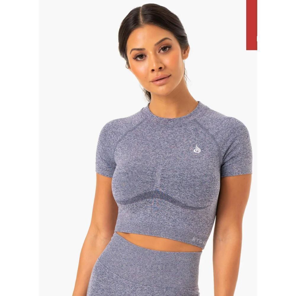 Ryderwear Navy Sculpt Seamless T-Shirt, Small